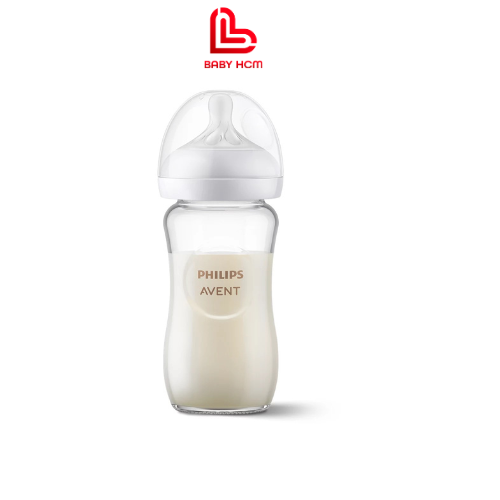 Bình sữa thủy tinh philips avent natural 240ml mẫu mới hàng thị trường usa chính hãng .