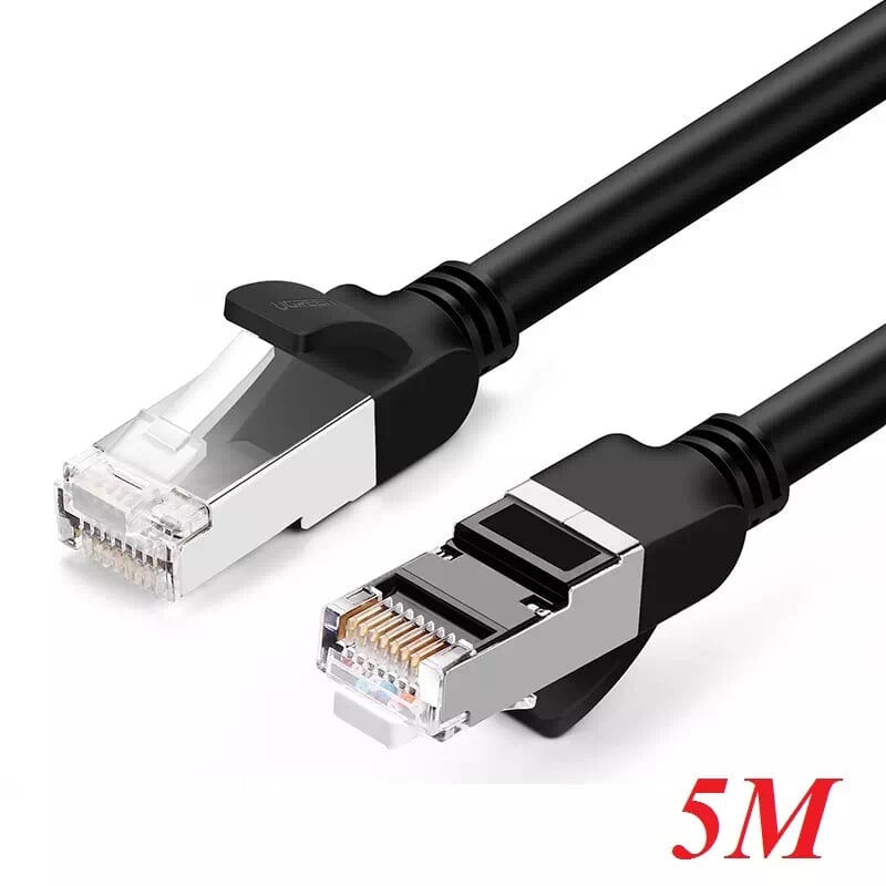 Ugreen 50194 5m màu đen cáp mạng lan cat 6 đầu bấm kim loại nw101