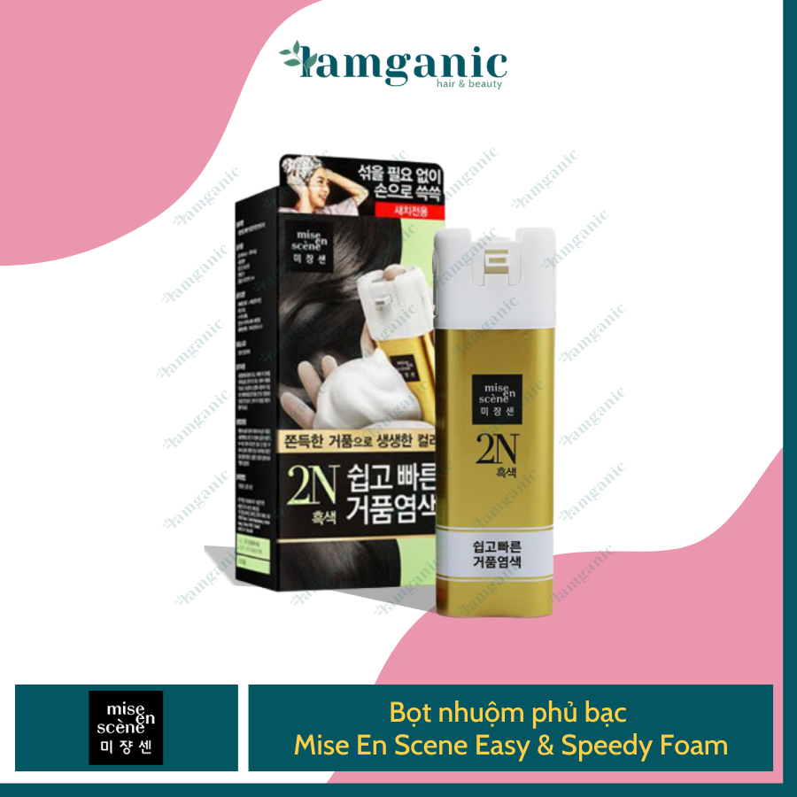 [HCM]Thuốc nhuộm tóc phủ bạc Mise En Scene Easy & Speedy Foam Hair - Độ che phủ tốt nhuộm phủ bạc ngay tại nhà bền màu theo thời gian