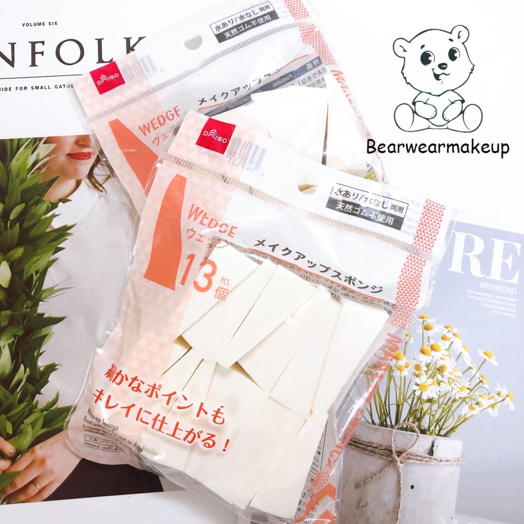 Mút trang điểm daiso nhật túi 10 miếng