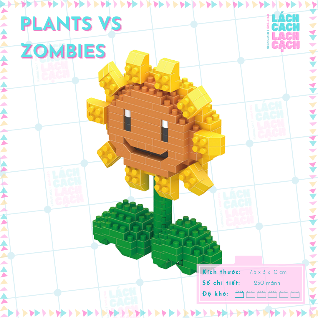 Bộ đồ chơi xếp hình lắp ráp lego nanoblock Plants vs Zombies