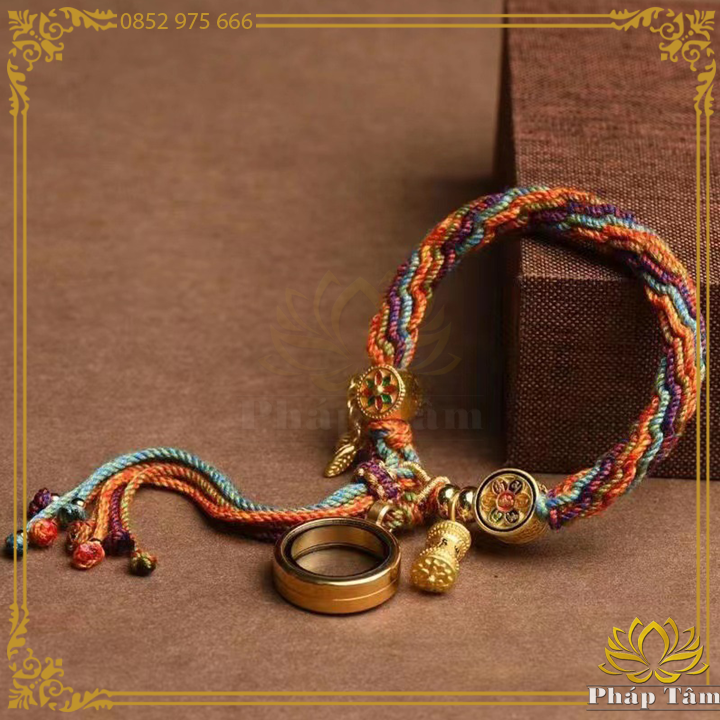 Vòng tay tây tạng, vòng tái sinh thangka mix lục tự đại minh chú quan thế âm bồ tát - pháp tâm