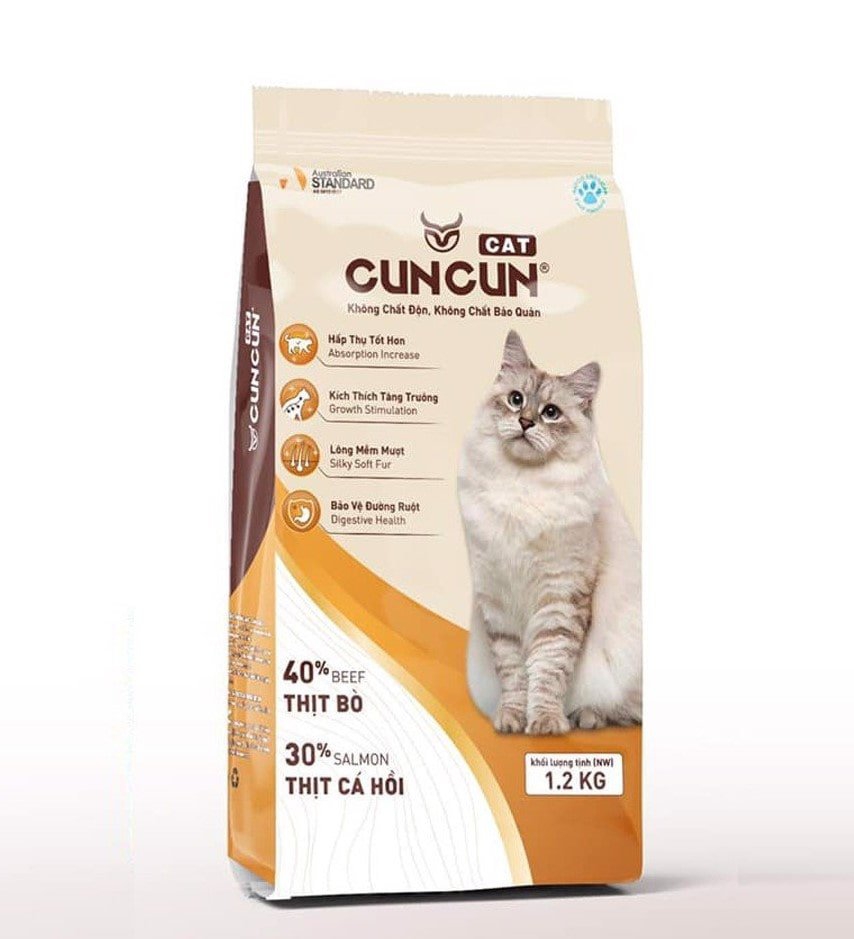 "Hoàn tiền đến 10%" Hạt Mèo CunCun Cat 1,2kg Thức Ăn Khô Cho Mèo