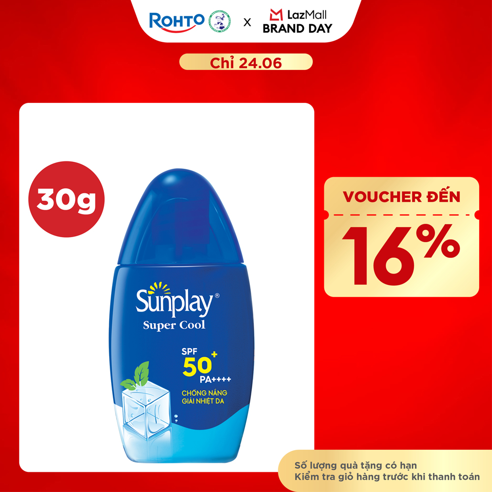 Kem chống nắng Sunplay mát lạnh giải nhiệt dạng sữa Sunplay Super Cool SPF 50, PA++++ 30g