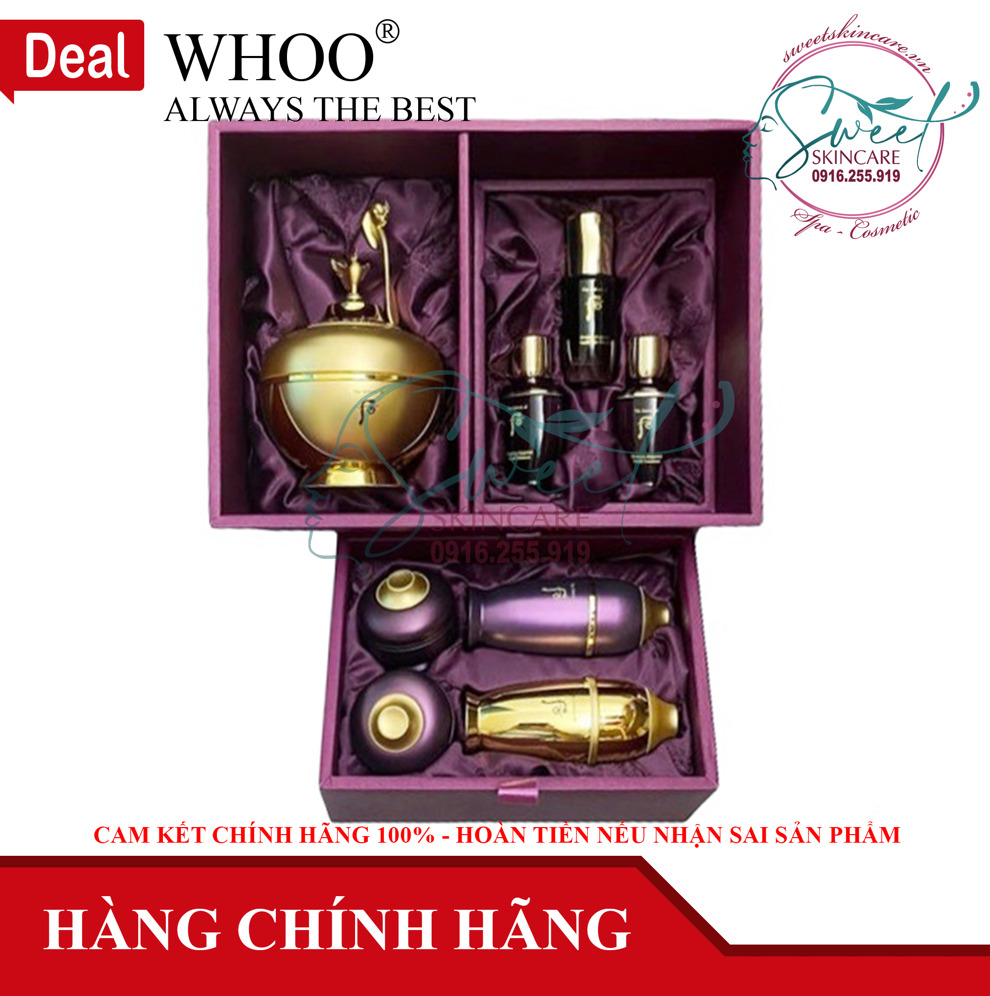 Bộ dưỡng kem dưỡng mắt hoàn lưu cao whoo hwanyu go eye cream special tăng thể tích lên đến 50ml, xóa mờ các dấu vết thời gian
