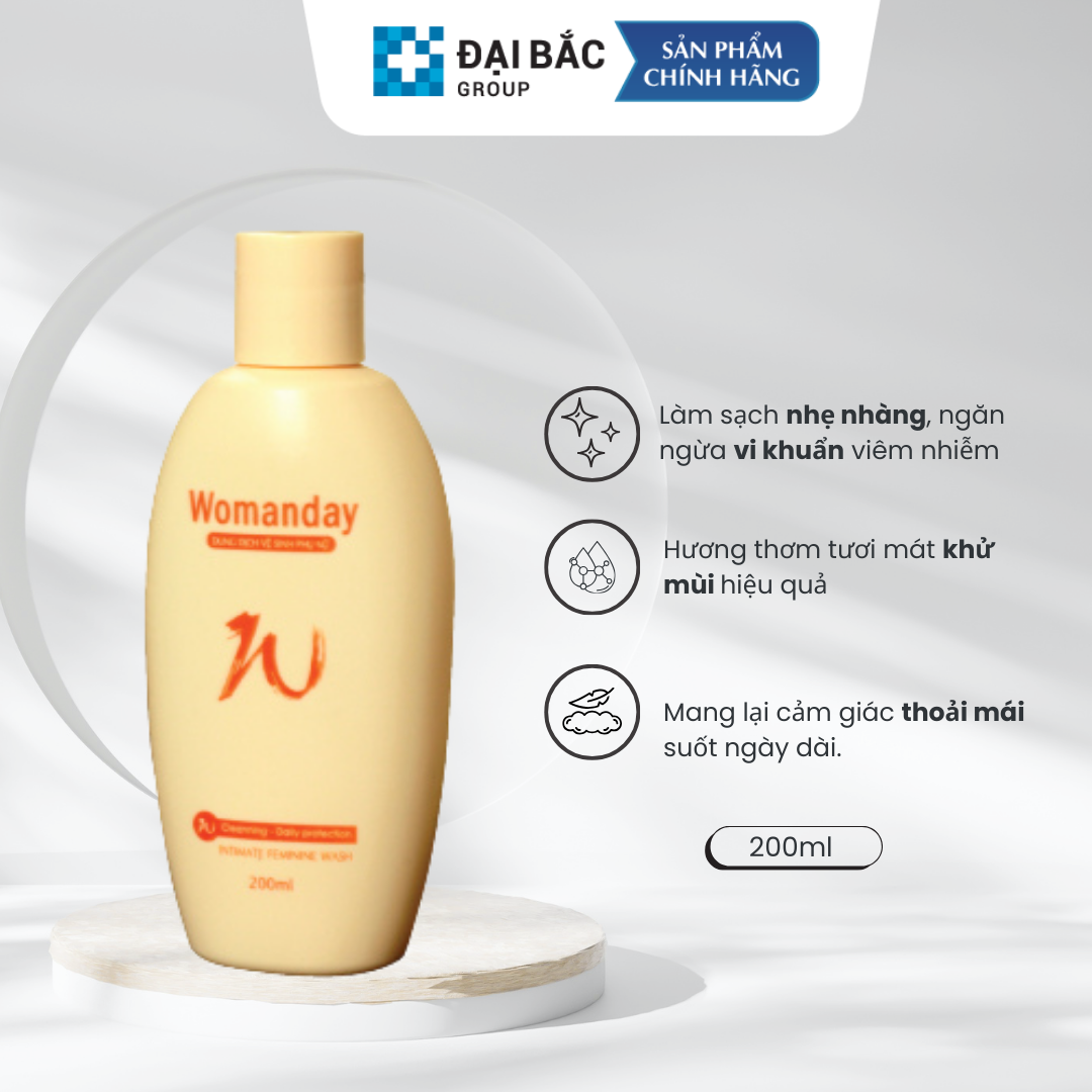 Combo 3 chai dung dịch vệ sinh phụ nữ womanday 200ml/ chai