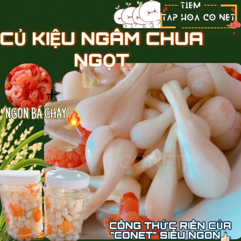 Củ kiệu quế muối chua ngọt nhà làm