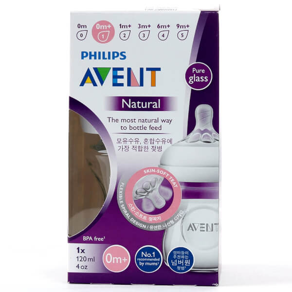 [THANH LÝ] Bình Sữa Thủy Tinh Avent 120ml Natural Cho Bé