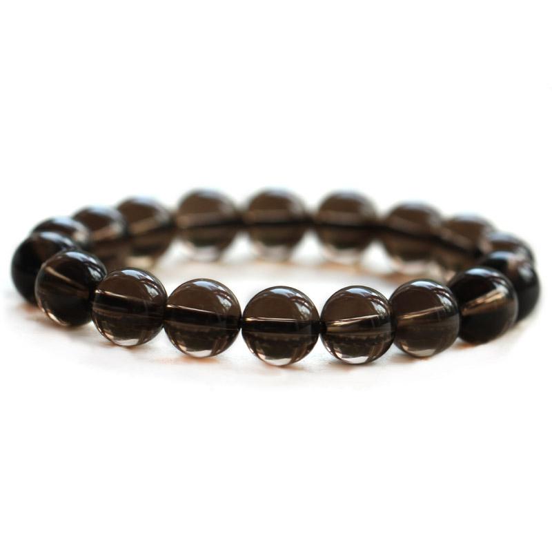 Vòng đá thạch anh khói tự nhiên 8 ly (Natural Smoky Quartz) - Hợp mệnh Thủy và mệnh Mộc - Mang lại may mắn tài lộc