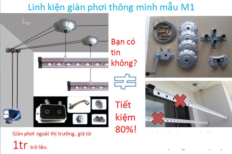 Bộ linh kiện giàn phơi thông minh MS6