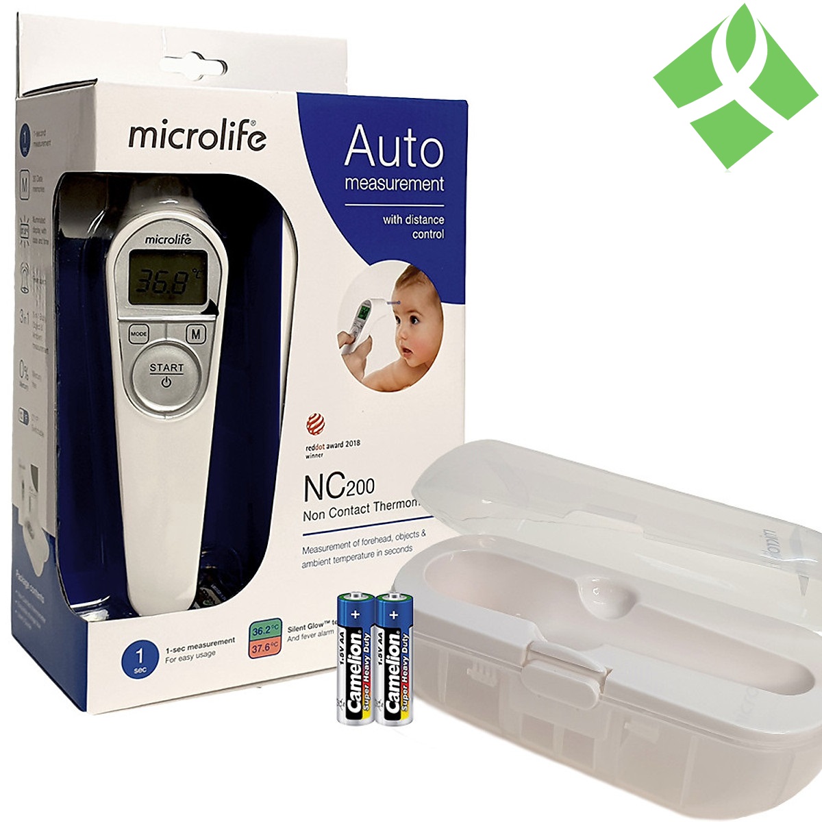 Nhiệt kế điện tử hồng ngoại đo trán microlife nc200 - hàng chính hãng