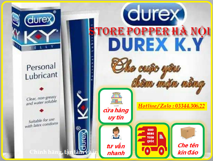 [CHE TÊN] Gel bôi trơn durex ky gốc nước, gel bôi trơn ky Thái Lan hàng chính hãng lọ 50ml