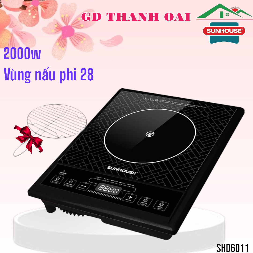 Bếp hồng ngoại cơ sunhouse shd6011 2000w cam kết chính hãng, bảo hành 12 tháng chính hãng