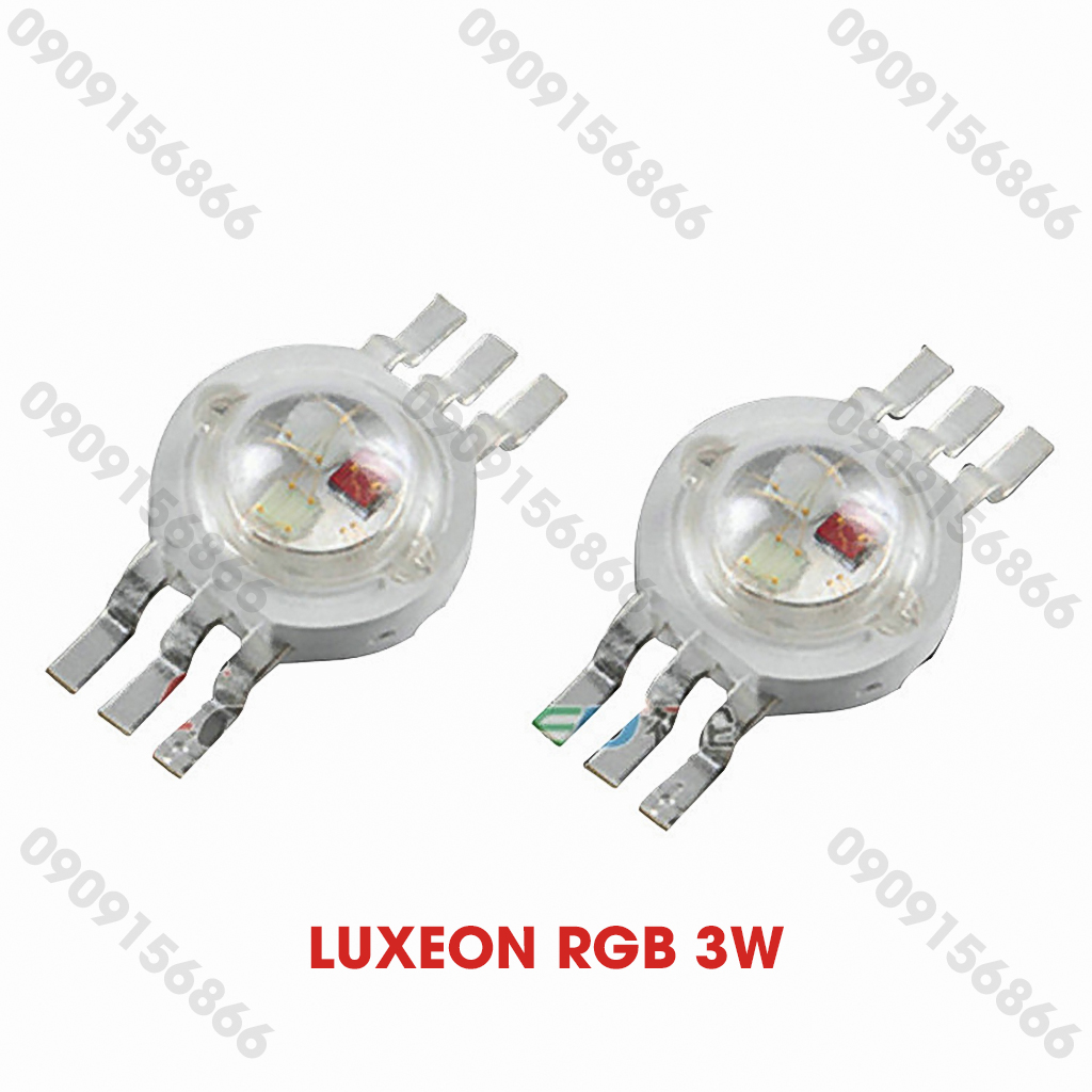 Chip led luxeon rgb 3w siêu sáng, đế đồng