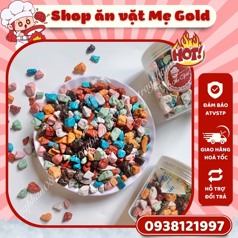 Kẹo socola sỏi đá, viên nhộng sắc màu