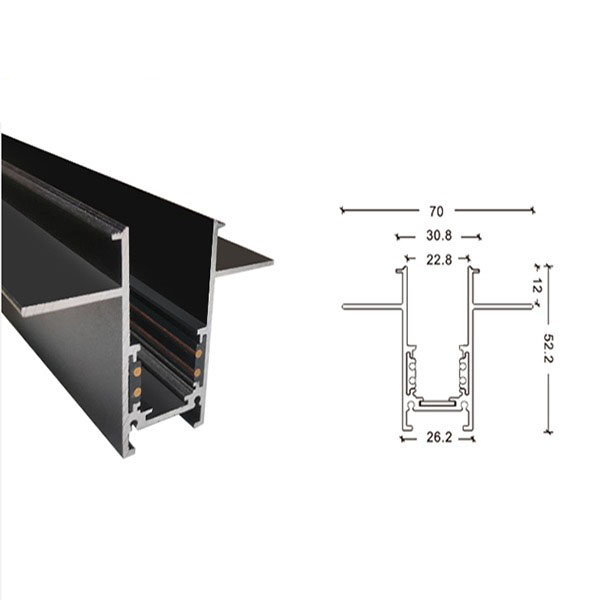 Thanh Ray nam châm âm trần - Magnetic Track - Dùng cho các loại đèn Led nam châm , Led Magnetic - Điện áp 48V