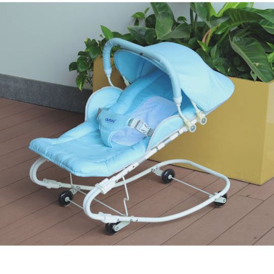 Xe nhún bập bênh có mái che cho bé ăn bột từ 0-12 tháng gấp gọn Autoru-xe kèm mùn chụp