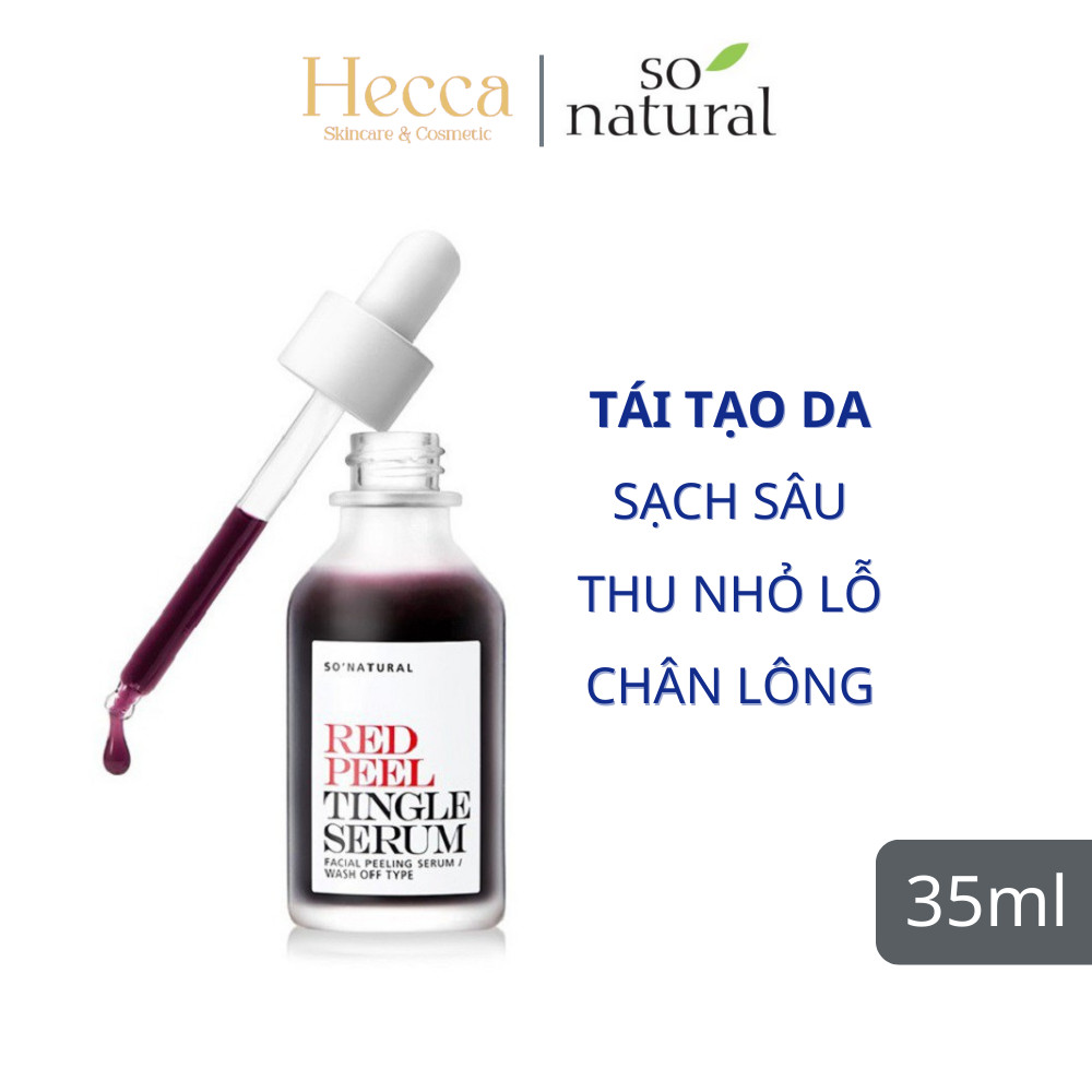 Red peel tingle serum 35ml tinh chất tái tạo da chính hãng so natural việt nam - hecca