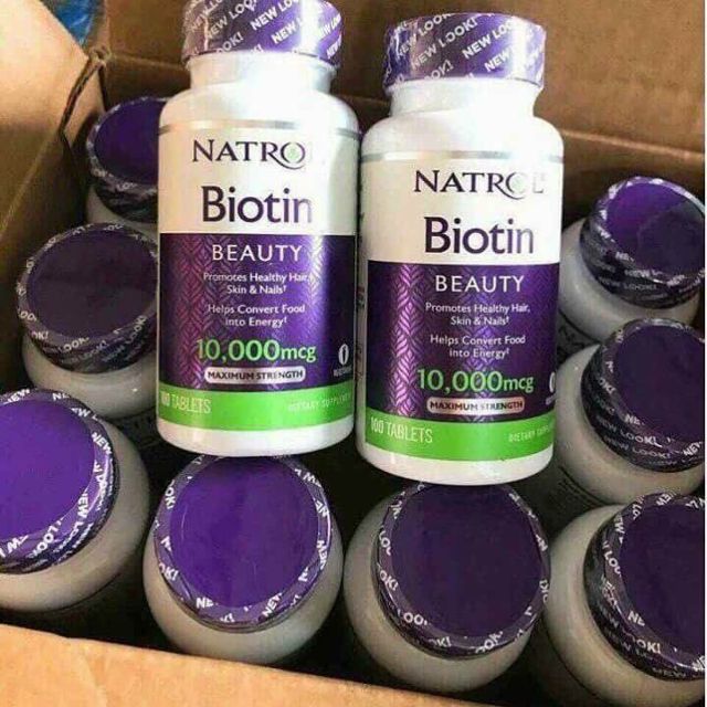 Viên Uống Mọc Tóc Natrol Biotin 10000 Mcg Của Mỹ 100 Viên, Mẫu mới