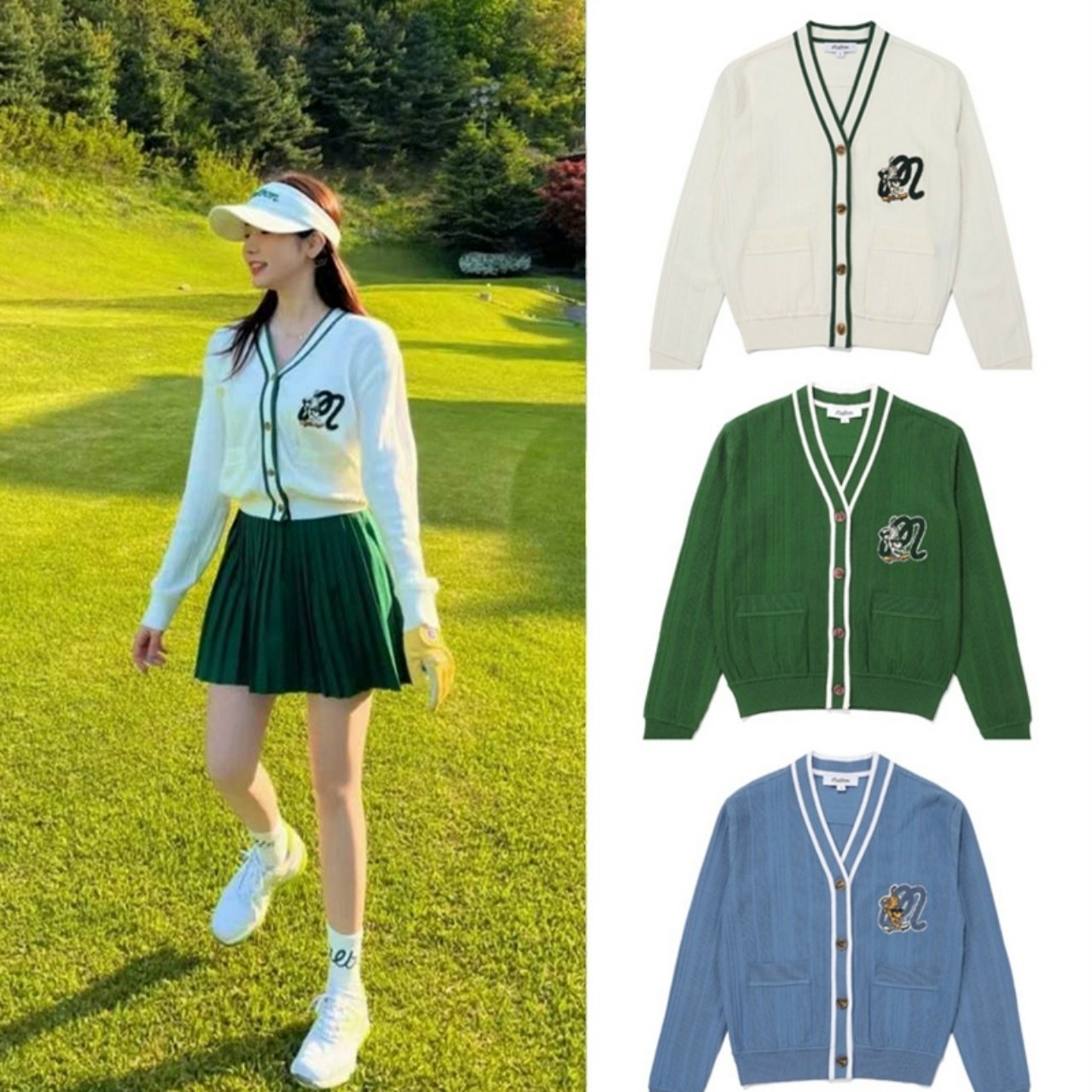 Áo len cardigan nữ malbon authentic