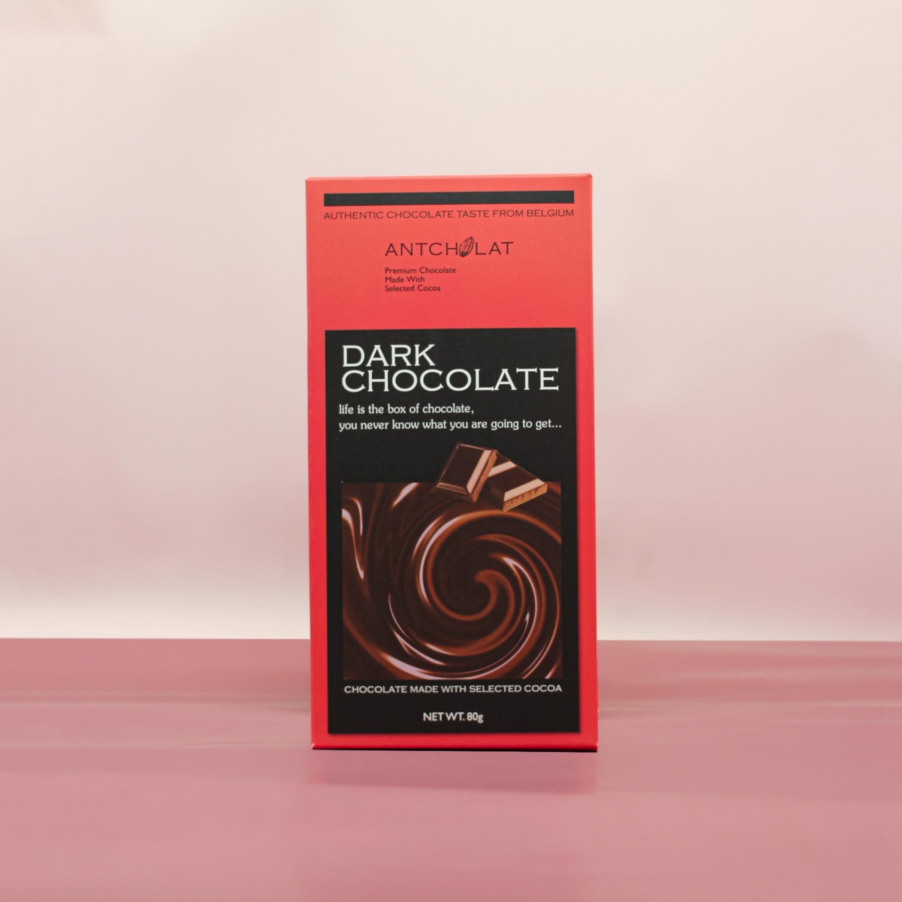 Socola Đen Antcholat Thanh 80g - Dark Chocolate Antcholat 80g