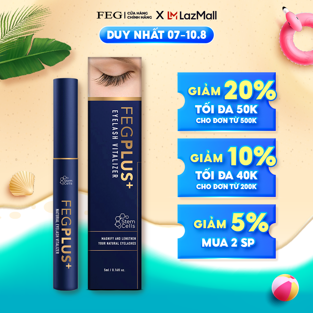 Dưỡng mi tế bào gốc FEG Plus+ Stem Cells ban đêm - Dày mi sau 14 ngày, không chứa Prostaglandins gây thâm mắt (5ml)