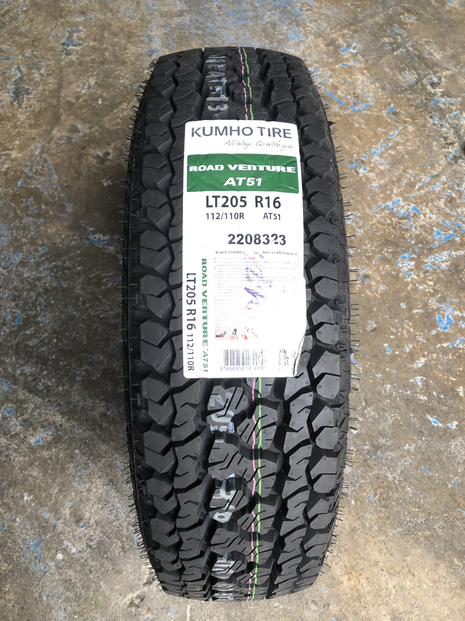 Lốp 205r16c at51 kumho