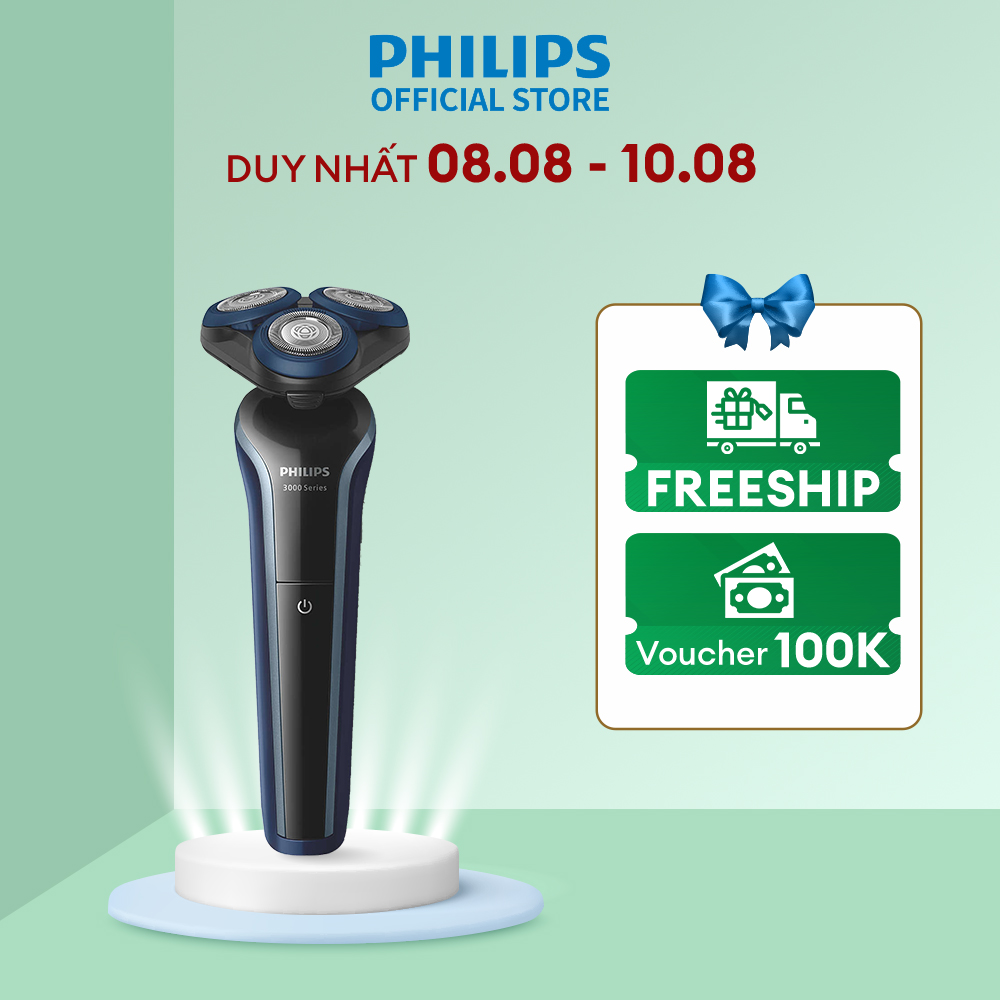 Máy cạo râu Philips S360810Q2- cạo khô - cạo ướt- bảo hành chính hãng 2 năm
