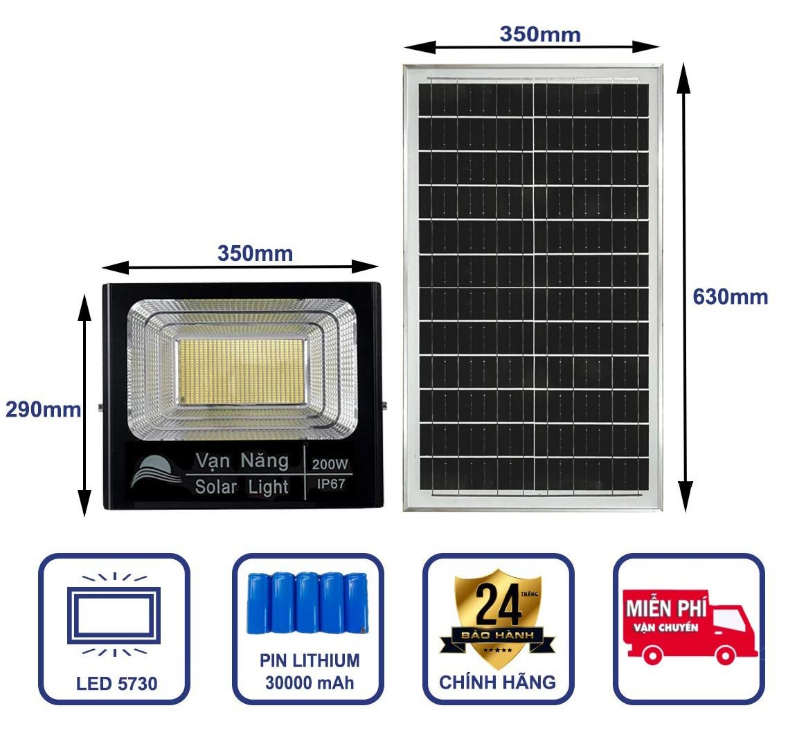 Đèn năng lượng mặt trời Vạn Năng Solar Light 200W