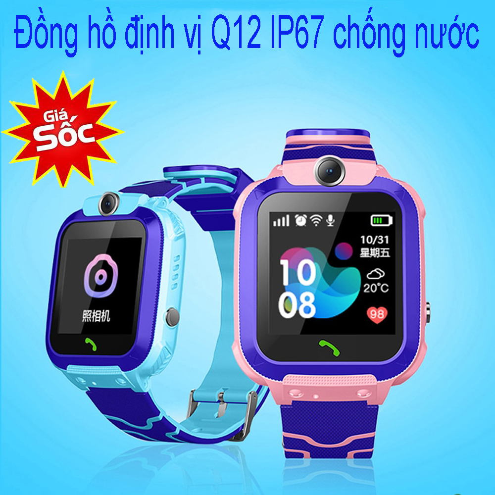 [HCM]Đồng Hồ Thông Minh Trẻ Em  Smartwatch Cho Bé Yêu  Đồng Hồ Đeo Tay Gắn Sim Nghe Gọi 2 Chiều  Đinh Vị Trẻ Em Q12-Hỗ Trợ Camera Tiếng Việt  Dung Lượng Pin 400mah  Chống Nước IP67  SOS Cuộc Gọi Khẩn Cấp.