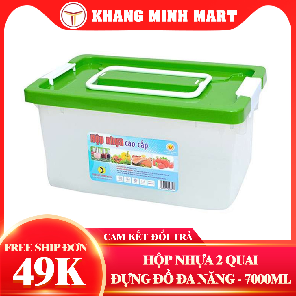Hộp Nhựa Thực Phẩm 2 Quai Lớn 7000ml Tân Lập Thành