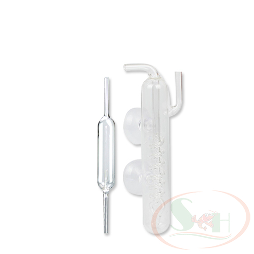 Đếm giọt co2 thủy tinh ống thẳng, xoắn ốc bubble counter bể thủy sinh