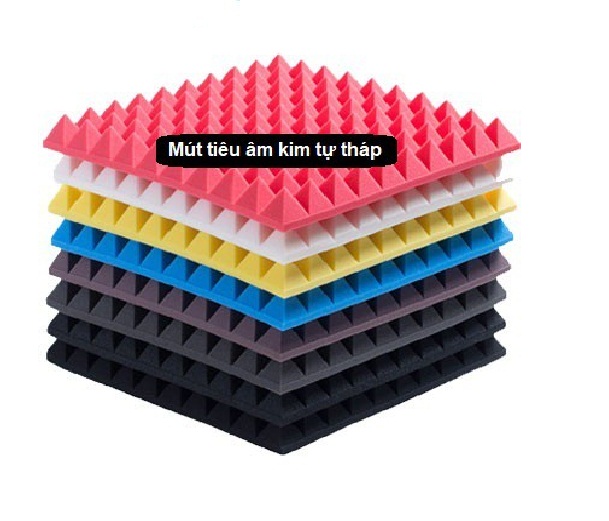 10 Tấm mút tiêu âm.Cách âm  hình gai ( Được chọn màu)Size 50*50cm dày 5cm