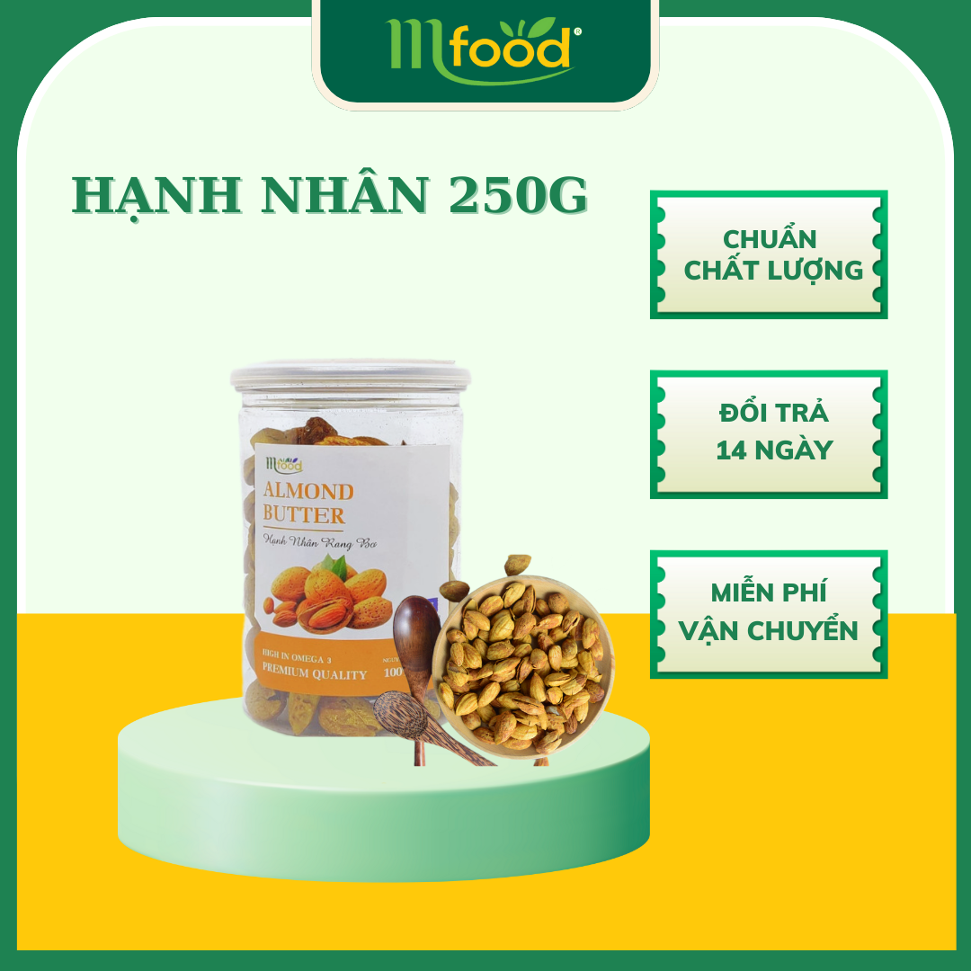 Hạnh nhân rang bơ mỹ mfood hũ 250g