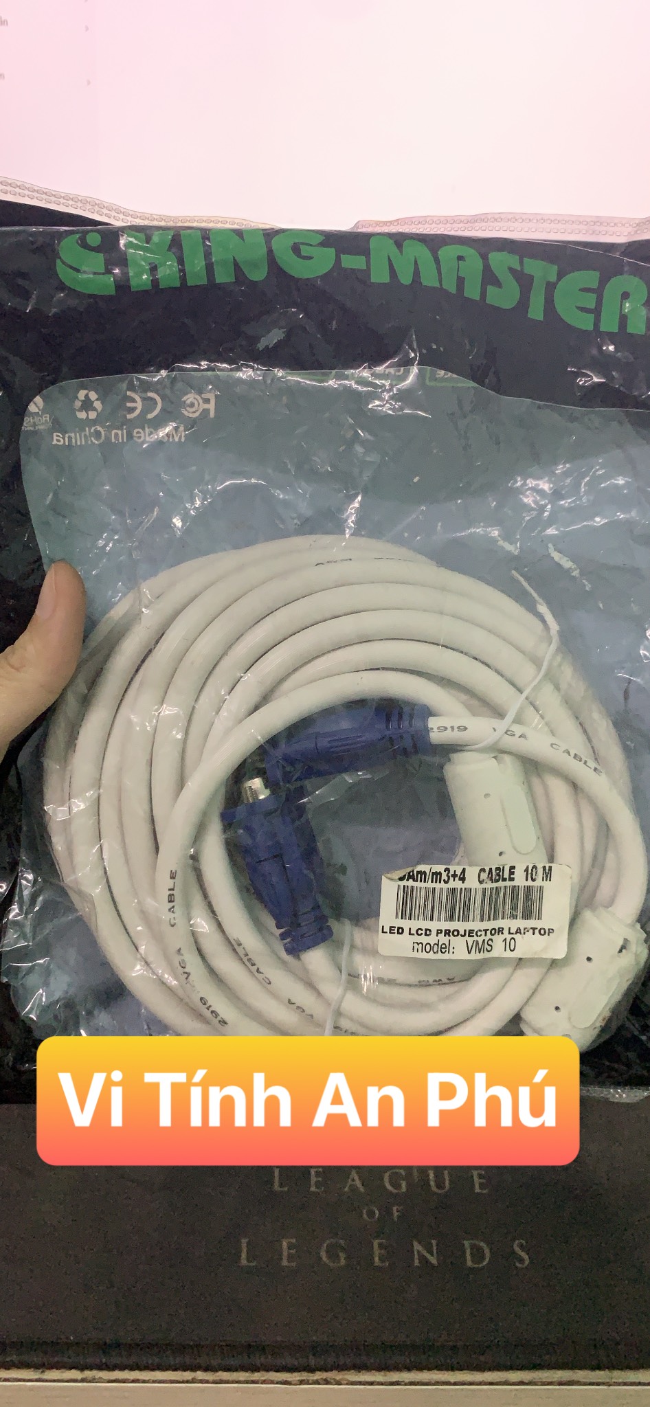 Cáp vga lcd kingmaster km 3+4 10m vms10