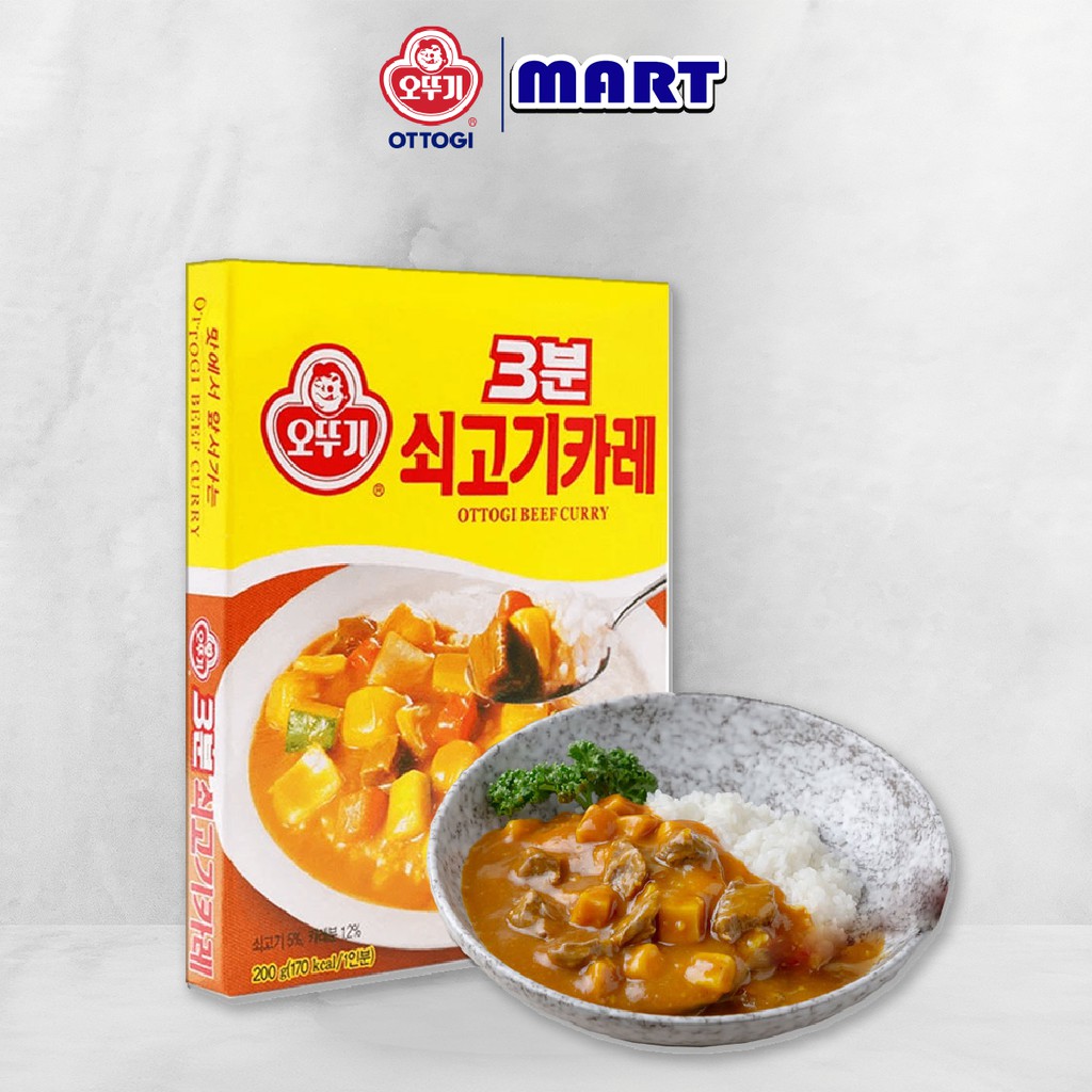 - Sốt cà ri bò ăn liền Ottogi hộp 200g