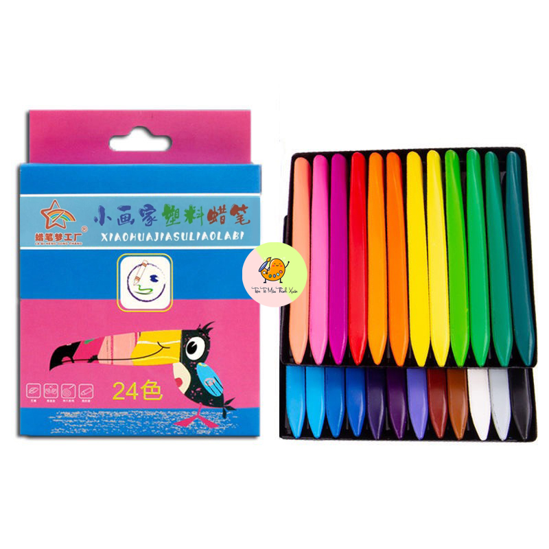 [TX11] Bộ 24 Bút Màu Sáp Hữu Cơ Tự Nhiên An Toàn Cho Bé Tập Vẽ - Tiệm Tô Màu Thanh Xuân