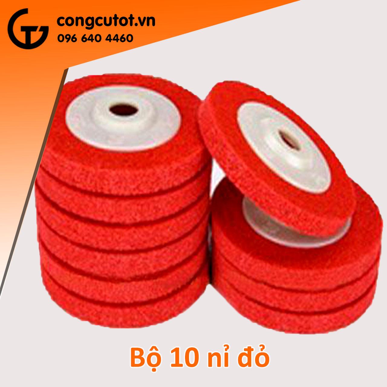 Bộ 10 miếng nỉ đánh bóng Inox Φ100