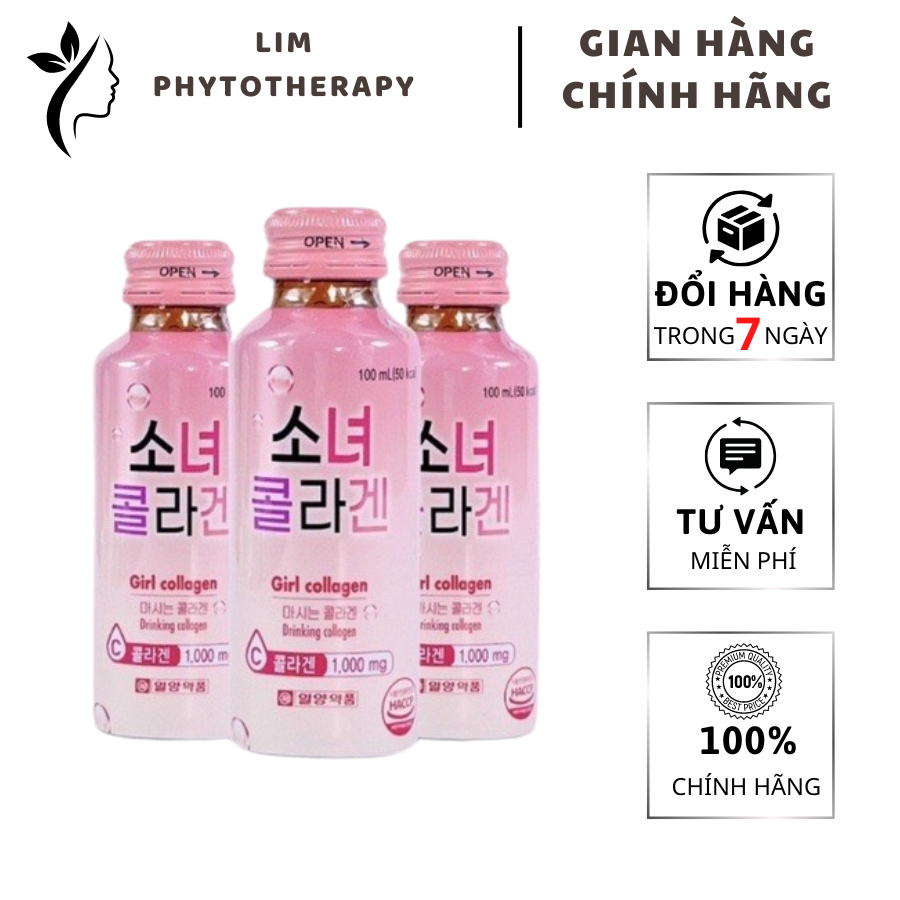 Nước Uống Bổ Sung Collagen Hàn Quốc Girl Collagen Làm Đẹp Da Hộp 10 Chai