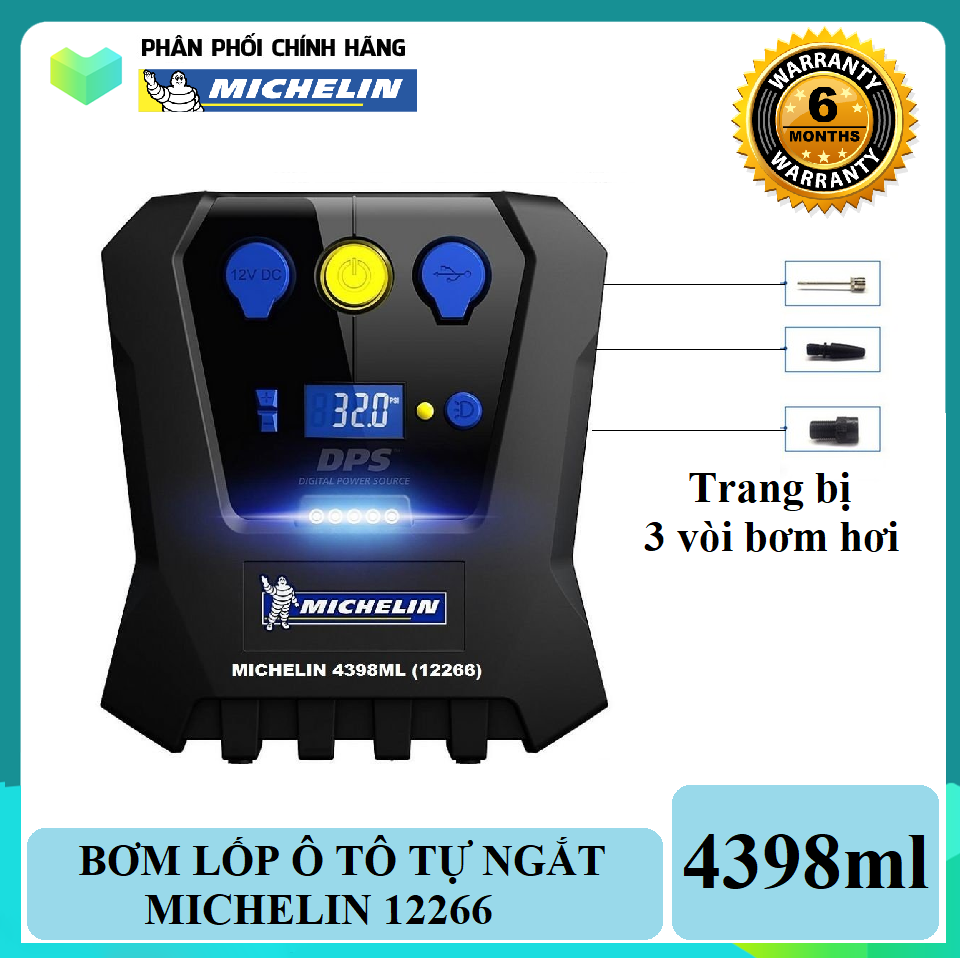 Bơm Michelin Ô tô, Xe hơi Đa Năng Michelin 12266 - Hàng Chính Hãng