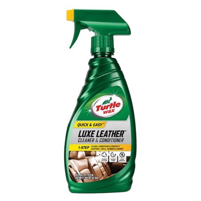 Chai xịt làm sạch và bảo dưỡng ghế da turtle wax luxe leather 473ml