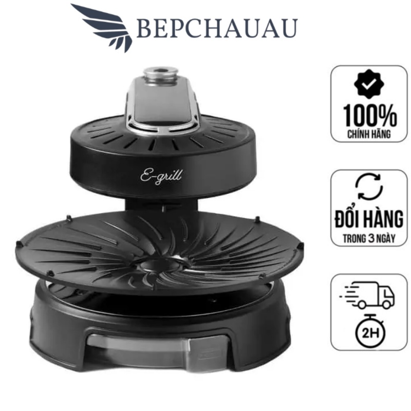 Bếp Nướng Không Khói E-GRILL, Lò Nướng BBQ Tại Nhà, Công Suất 1800W, Nhập Hàn, BH 12 Tháng