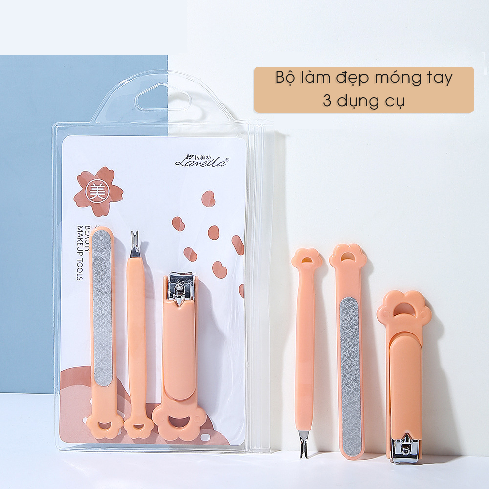 Bộ bấm móng tay kèm dũa móng Lameila loại xịn 3 món