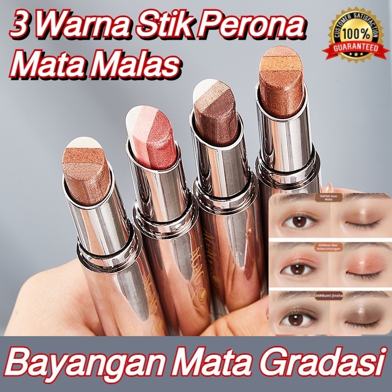 【🔥In Stock】Eyeshadow Eyeliner Eye Makeup Eyeshadow Pen Three Colors Light Shimmer/Natural Eye Makeup/Cream Type Suitable For Energetic Girls/Everyday Makeup/Summer Dating Long-lasting Easy To Use
