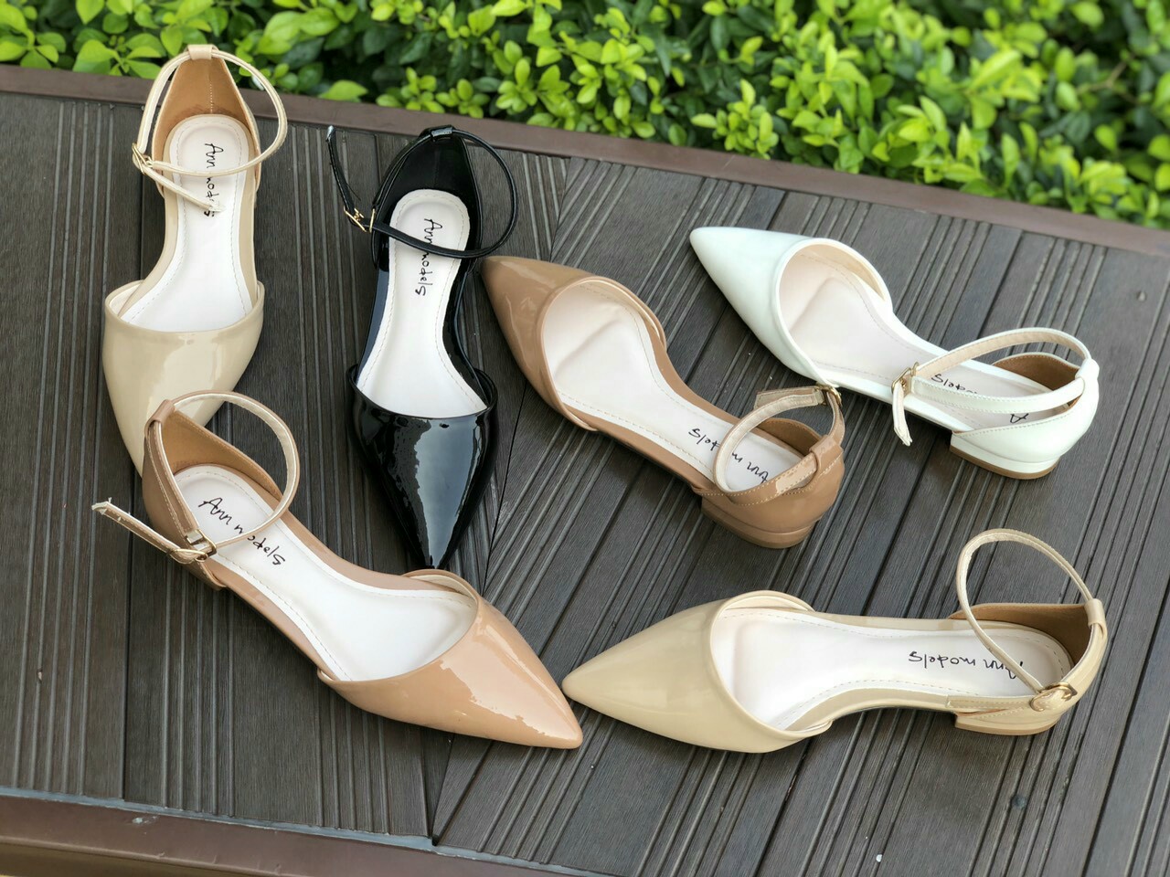 Giày sandan búp bê mũi nhọn bít hậu siêu xinh