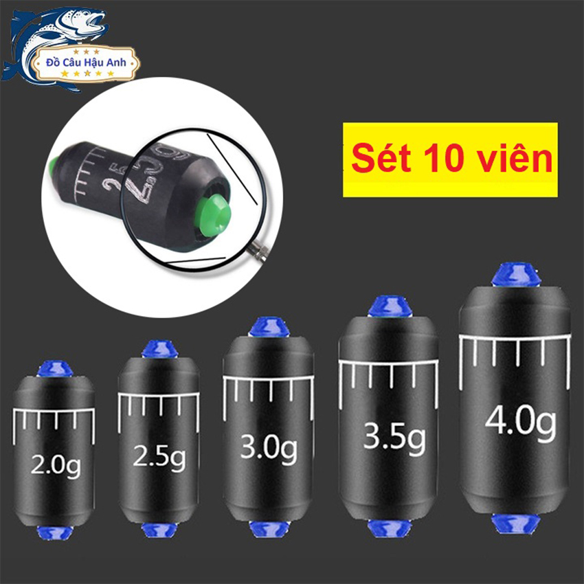 [FreeShip] Chì lá câu đài cuốn sẵn thanh cuốn chì cao cấp (Sét 10 viên) PK33 Hậu Anh FISHING chì lá nhỏ gọn tiện lợi