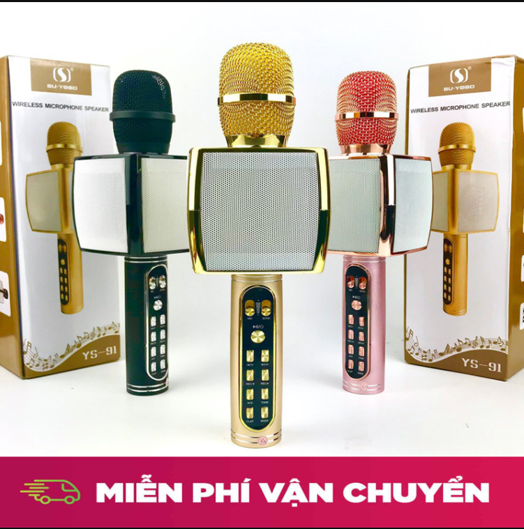 [HCM][ Sale 50% ] Micro karaoke Bluetooth YS91 Không Dây - Loa Karaoke - Loa Bluetooth Cao Cấp Tương Thích Hầu Hết Với Các Loại Điện Thoại - Mic Loa Bluetooth Loa Bluetooth Micro Bluetooth Micro Không Dây Mic Bluetooth Mic Karaoke Mic Thu Âm