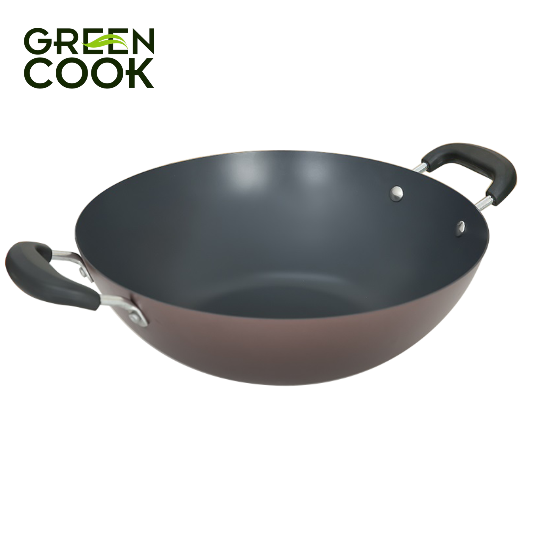 Chảo xào thép sâu chống dính 32cm Green Cook GCW03-32IH - Chính Hãng