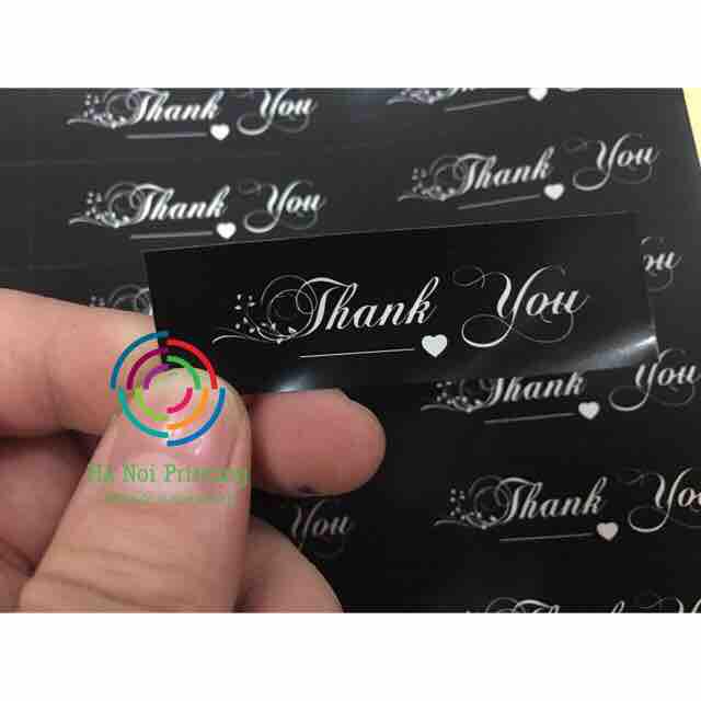 Combo 500 tem thank you dán hoa sáp