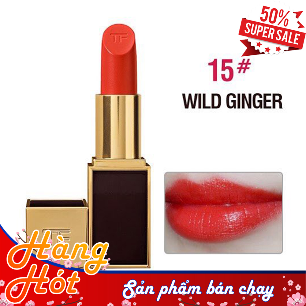 [HÀNG HOT] Son Môi Cao Cấp T.O.M F.O.R.D Màu Wild Ginger – Cam tươi - Chất son mềm mượt, đầy đặn, không khô môi, lên màu siêu chuẩn, mang màu cam pha đỏ nổi bật sẽ tôn làn da của Bạn thêm rạng ngời khi lên môi